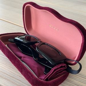 Gucci Women's Matelasse 90s Rectangular Sunglass